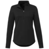 Elevate Women's Black Rigi Eco Knit Quarter Zip