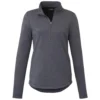 Elevate Women's Heather Dark Charcoal Rigi Eco Knit Quarter Zip