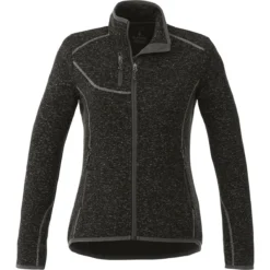 Elevate Women's Black Smoke Heather Tremblant Knit Jacket
