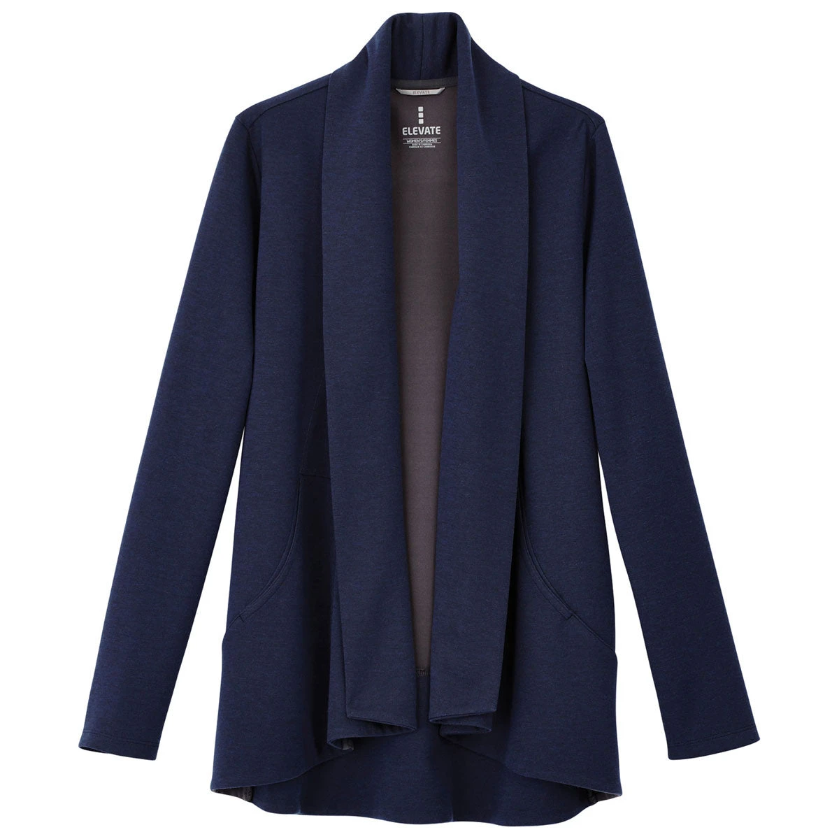 Elevate Women's Metro Blue Heather Equinox Knit Blazer 1 Elevate Women's Metro Blue Heather Equinox Knit Blazer