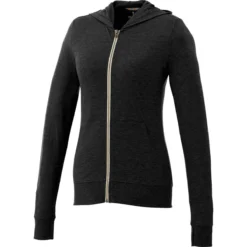 Elevate Women's Black Garner Knit Full Zip Hoodie