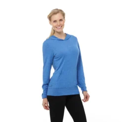 Elevate Women's Olympic Blue Heather Howson Knit Hoodie -Elevate TM98732 Olympic Blue Heather HTF