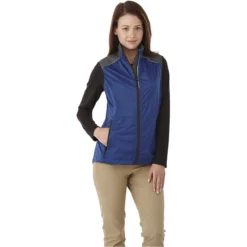 Elevate Women's Metro Blue/Black Smoke Heather Nasak Hybrid Softshel Vest 5 Elevate Women's Metro Blue/Black Smoke Heather Nasak Hybrid Softshel Vest -Elevate TM99546 Metro Blue Black Smoke Heather HTF