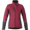 Elevate Women's Maroon/Heather Dark Charcoal Fernie Hybrid Insulated Jacket