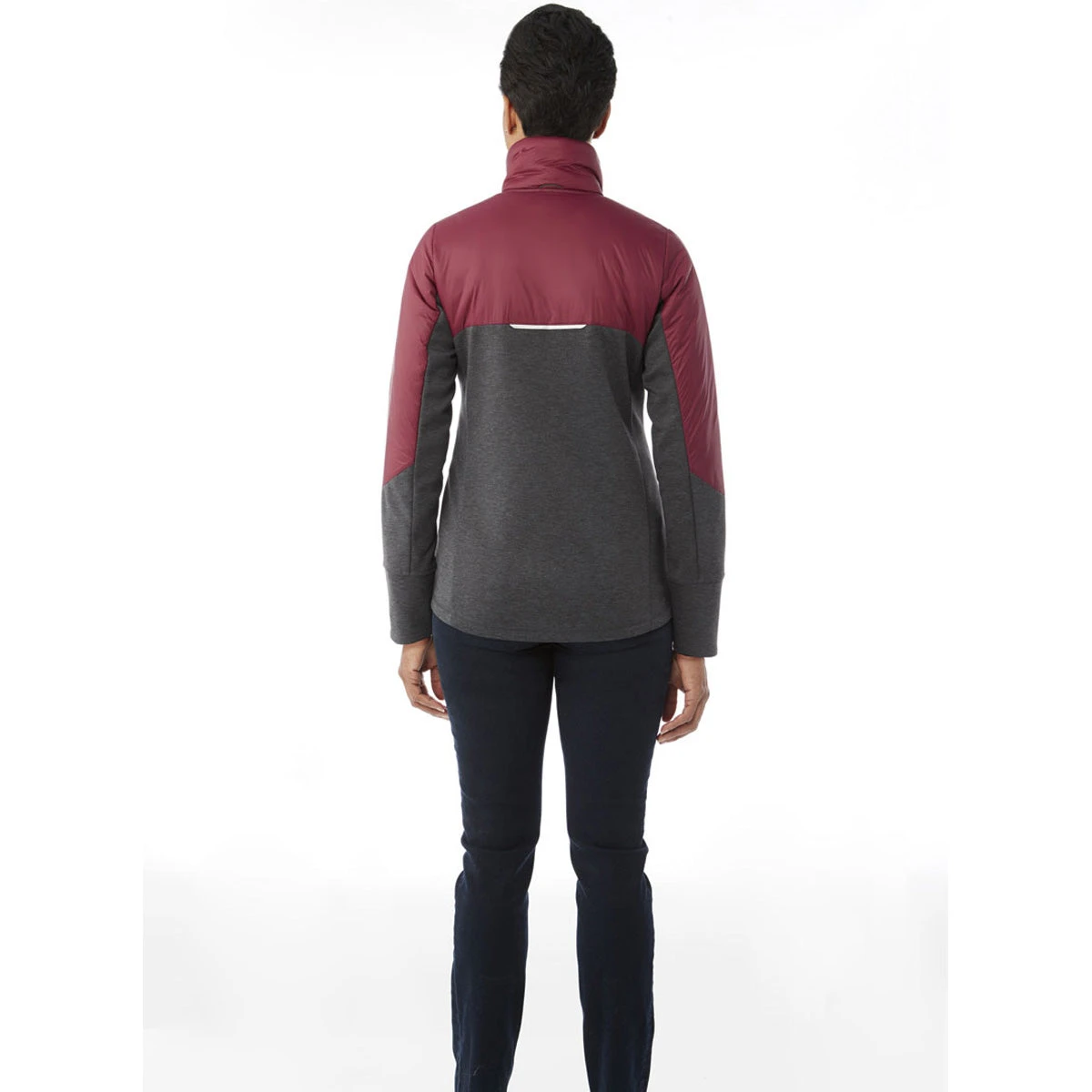 Elevate Women's Maroon/Heather Dark Charcoal Fernie Hybrid Insulated Jacket 4 Elevate Women's Maroon/Heather Dark Charcoal Fernie Hybrid Insulated Jacket - Image 4