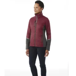 Elevate Women's Maroon/Heather Dark Charcoal Fernie Hybrid Insulated Jacket 9 Elevate Women's Maroon/Heather Dark Charcoal Fernie Hybrid Insulated Jacket -Elevate TM99555 384 HTS